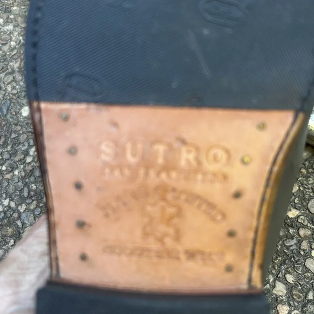 Sutro San Francisco Hand Crafted Goodyear Welts Gray Oxford Shoes Size 8.5 D